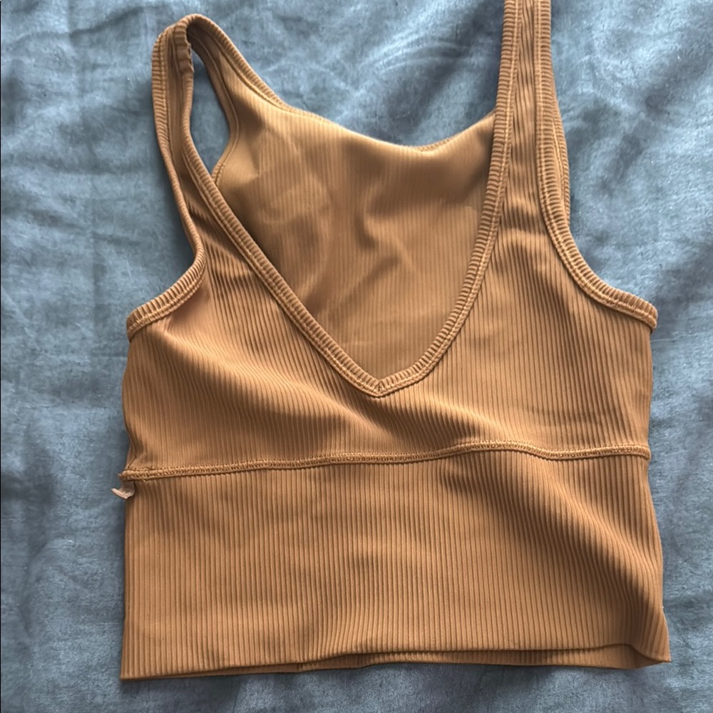 lululemon athletica Tan Ribbed Tank Top